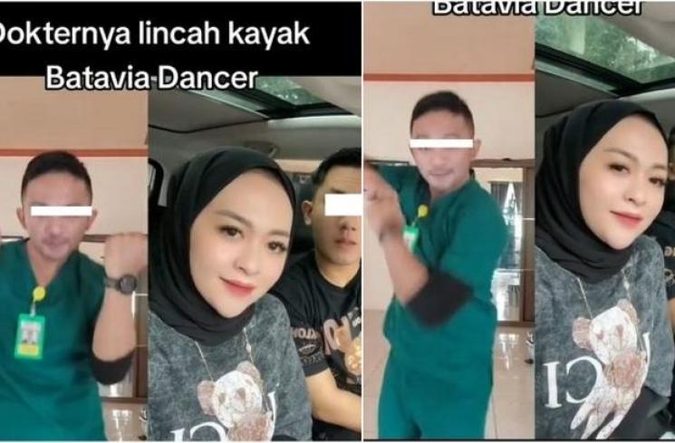 Pria yang diduga selingkuhan suami Meylisa Zaara joget TikTok. (TikTok/ avengersszs)