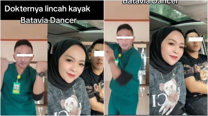 Pria yang diduga selingkuhan suami Meylisa Zaara joget TikTok. (TikTok/ avengersszs)