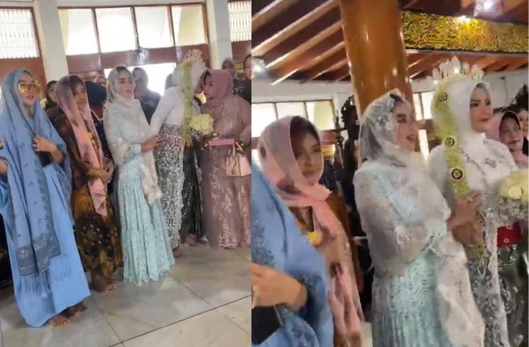 Dewi Perssik di pernikahan Rosa Meldianti (instagram)