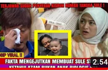 CEK FAKTA: Hasil Tes DNA Nathalie Holscher Bikin Kaget, Adzam Bukan Anak Biologis Sule, Benarkah?