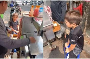 Adab El Barack Anak Jedar Saat Beli Telur Gulung Jadi Sorotan: Gemes Banget
