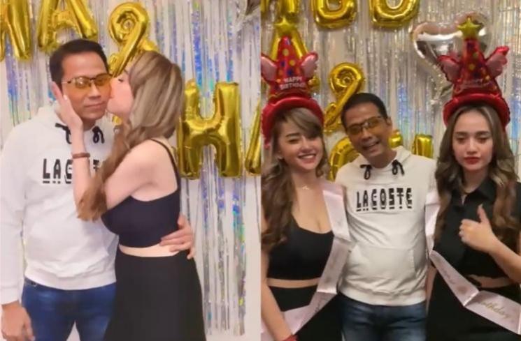 Doddy Sudrajat bareng dua cewek (TikTok/doddyramadhan86)