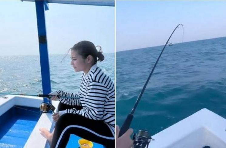 Prilly Latuconsina punya hobi baru memancing. (Instagram)
