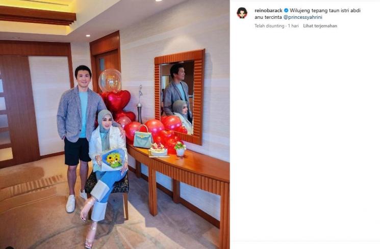 Unggahan Reino Barack (instagram)