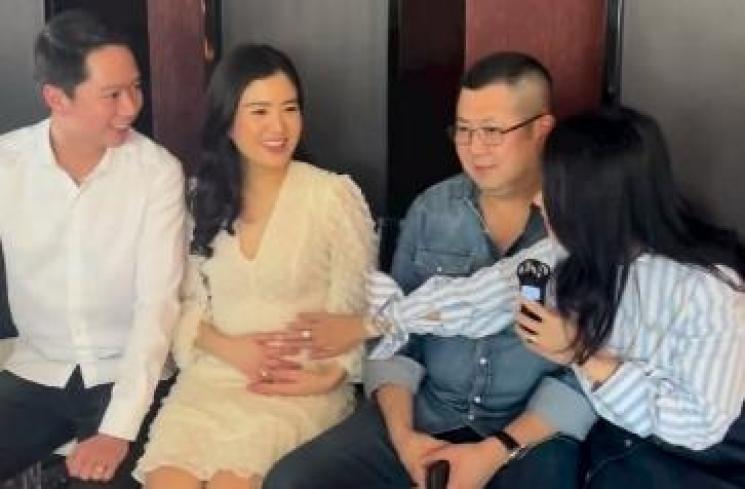 Momen Gender Reveal Anak Kevin Sanjaya dan Valencia Tanoe. (Instagram//liliana_tanoesoedibjo)
