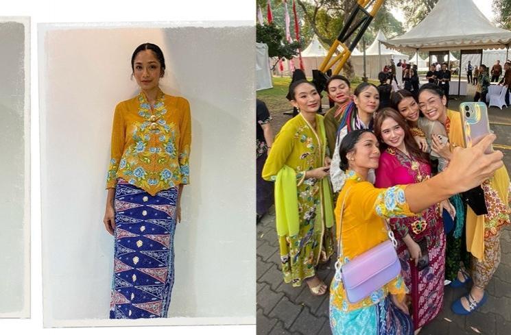 Gaya artis di acara Istana Berkebaya (Instagram/@faradinamufti)