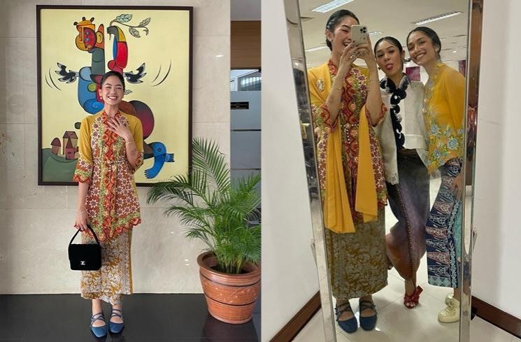 Gaya artis di acara Istana Berkebaya (Instagram/@raniaayamin)