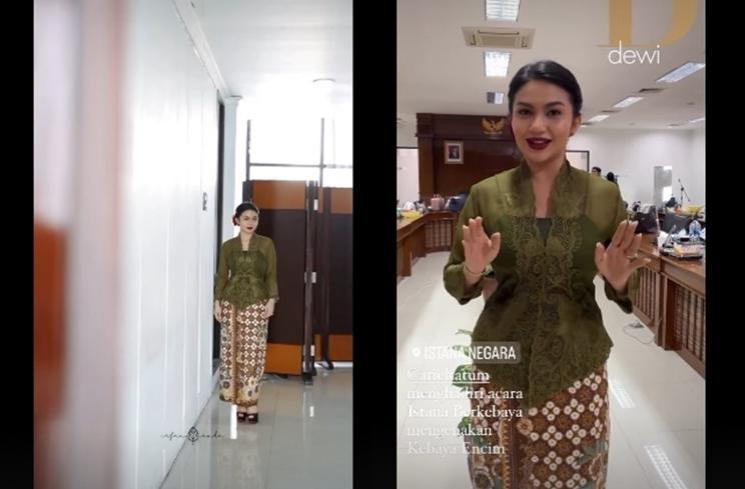 Gaya artis di acara Istana Berkebaya (Instagram/@arieltatum)