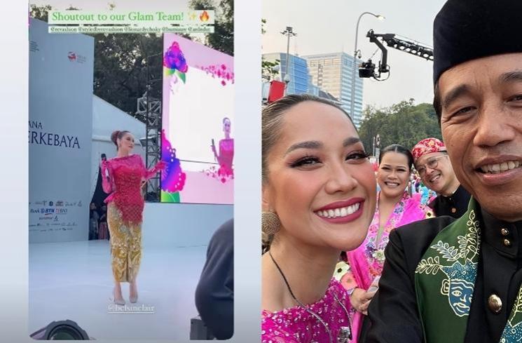 Gaya artis di acara Istana Berkebaya (Instagram/@bclsinclair)