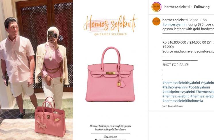 Syahrini dan Reino Barack (Instagram/hermes.selebriti)