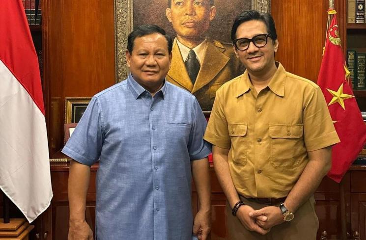 Andre Taulany dan Prabowo. (Instagram/andreastaulany)
