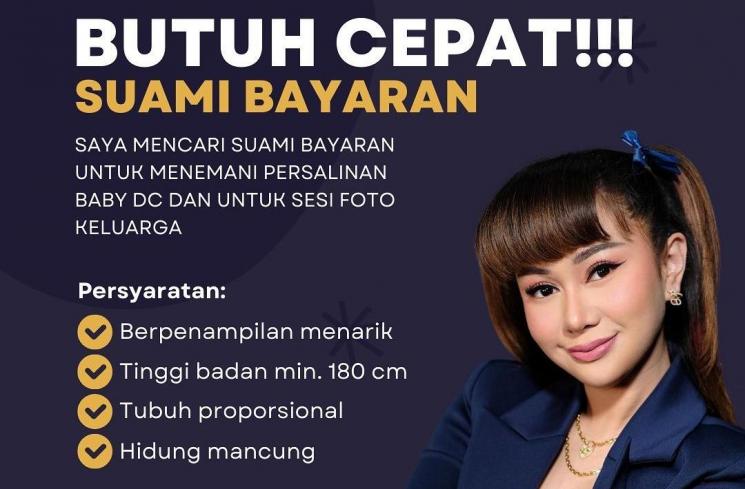 Denise Chariesta cari suami bayaran. (Instagram)