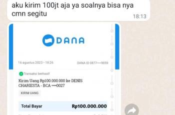Denise Chariesta Pamer Bukti Dapat Donasi Rp 100 Juta Lagi, Publik Curiga: Fix Editan