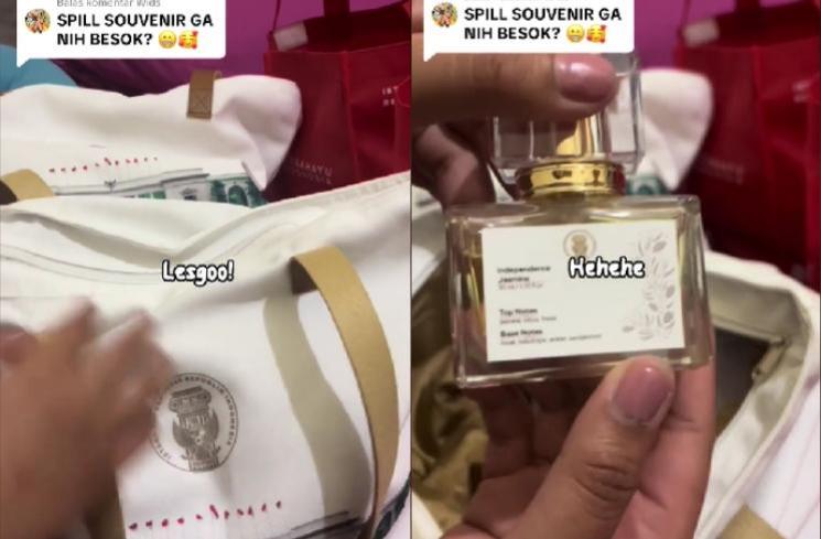 Unboxing Souvenir Upacara HUT RI ke-78 di Istana Merdeka. (TikTok)