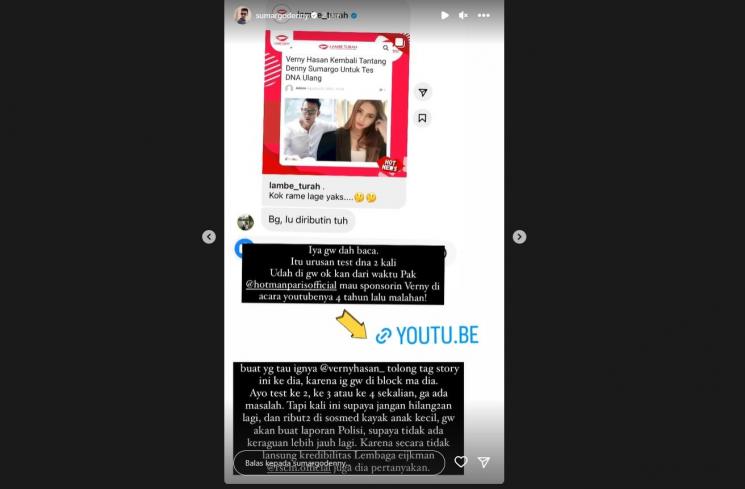 Unggahan Instagram Denny Sumargo (Instagram)