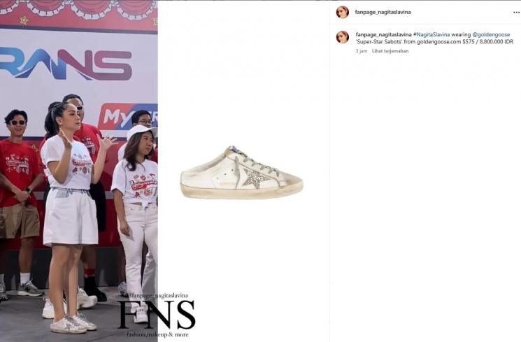 Harga sepatu Nagita Slavina (instagram)
