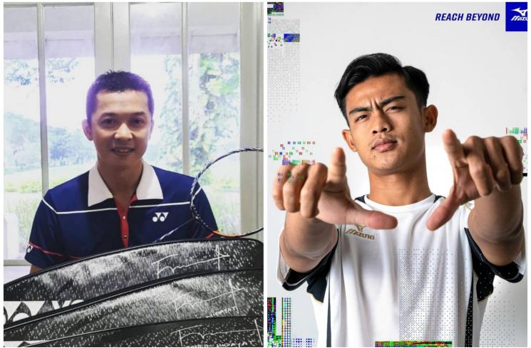 Taufik Hidayat dan Pratama Arhan (kolase Instagram)
