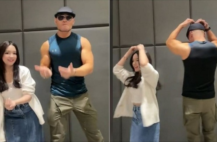 Eca Aura dan Deddy Corbuzier goyang TikTok bareng. (TikTok/ elsaajapasal)