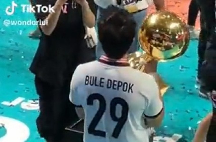 Potret Bryan Domani di Bahkan Voli. (TikTok/wonderful)