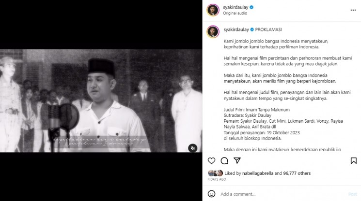 Syakir Daulay (instagram)