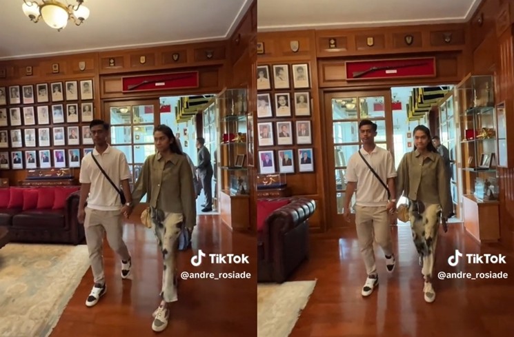 Potret Azizah Salsha dan Pratama Arhan Diundang Prabowo (instagram/@andre_rosiade)