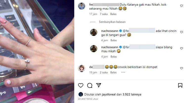Nicholas Sean belikan cincin untuk pacar (instagram)