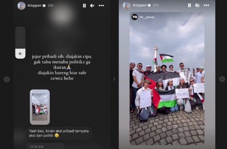 Rebecca Klopper ikut aksi damai bela Palestina