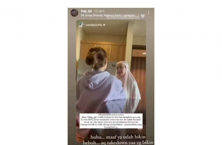 Marissya Icha dan Hay Tje Tampak Berbincang Membahas Masalah yang lagi ramai.