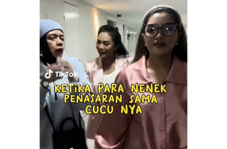 Baju Geni Faruk Disorot Netizen Saat Jenguk Anak Kedua Aurel Hermansyah.(Instagram/@lambe_danu)