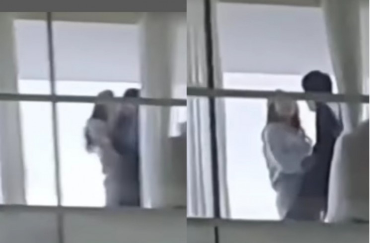 Thariq Halilintar terciduk cium Aaliyah Massaid (Instagram/@lambe__danu)