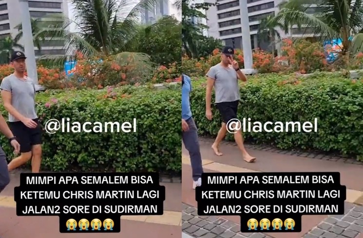 Potret Chris Martin Nyeker di Jakarta (tiktok/@liacamel11)