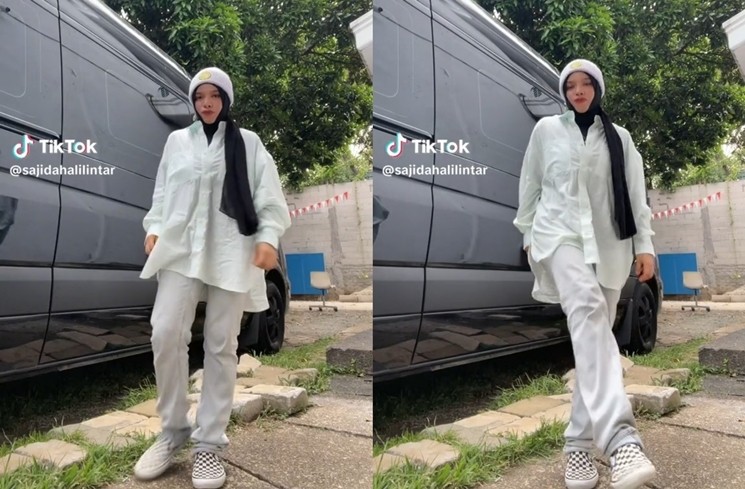 Sajidah Halilintar Ikut Untouchable Dance Challenge (tiktok/@sajidahalilintar)