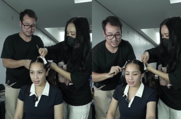 Rambut Nagita Slavina ditata oleh Titi DJ (Instagram/@raffinagita 1717)