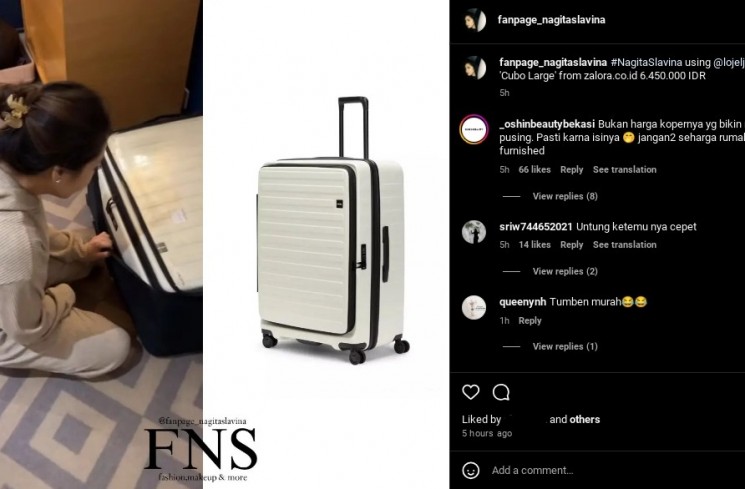 Harga koper Nagita Slavina (Instagram/@fanpage_nagitaslavina)