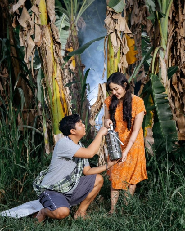 Pemotretan Denny Caknan dan Bella Bonita. (Instagram/denny_caknan)