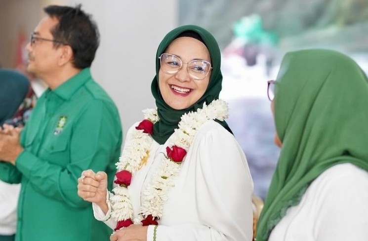 Istri Muhaimin Iskandar, Rustini Murtadho saat menghadiri acara. (Instagram/@rustinimurtadho)