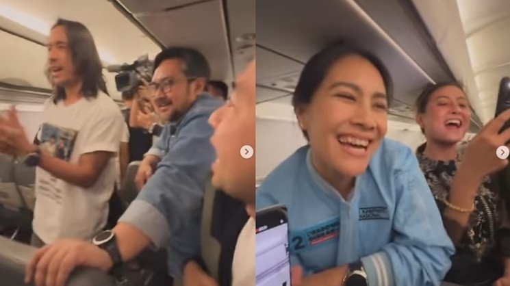 Potret Ultah Selvi Ananda di Pesawat (Instagram/@raffinagita1717)