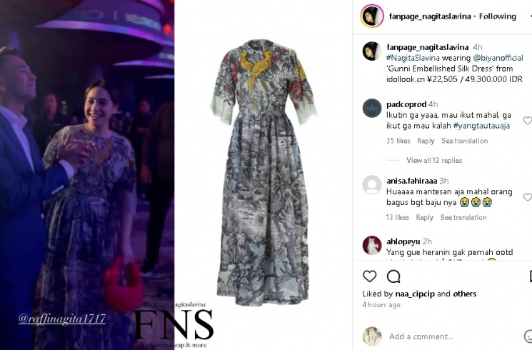 Gaun Nagita Slavina (instagram)