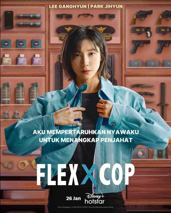 Pesona Park Ji Hyun di Flex X Cop (Instagram/@disneyplushotstarid)