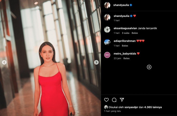 Shandy Aulia. (Instagram/@shandyaulia)