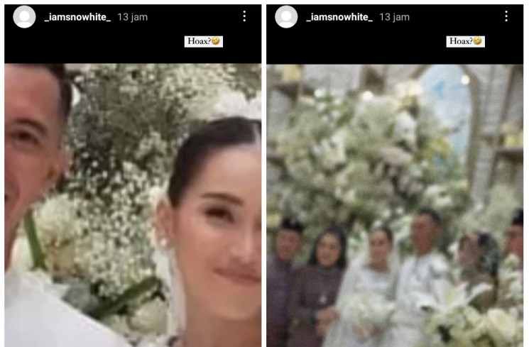 Foto lamaran diduga Ayu Ting Ting.(Instagram/@_iamsnowhite_)