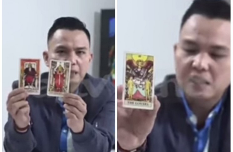 Hard Gumay Prediksi Jodoh Ayu Ting Ting Pakai Tarot.(YouTube ANTV Official)