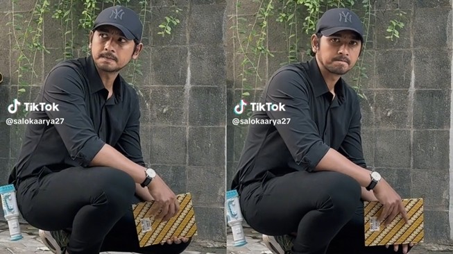 Arya Saloka Parodikan Aksi Mayor Teddy (tiktok/@salokaarya27)