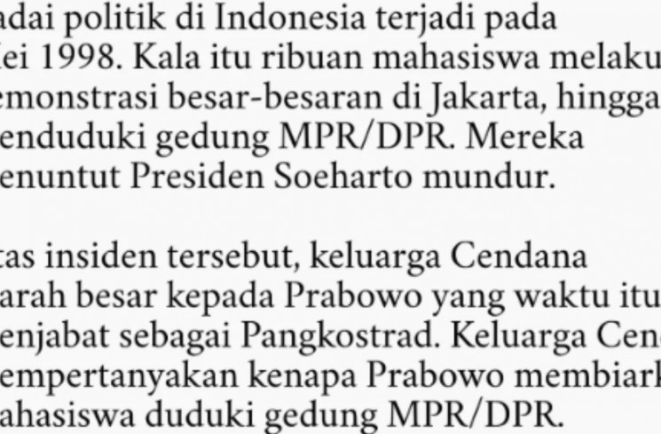 Kisah perpisahan Prabowo Subianto dan Titiek Soeharto