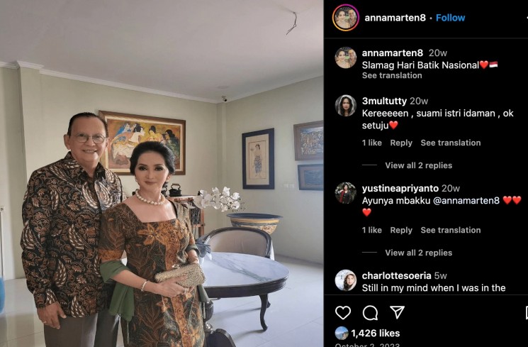 Anna Maria dan Roy Marten. (Instagram/@annamarten8)
