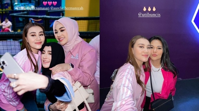 Gaya Artis di Pesta Ultah Ameena (instagram/@aurelie.hermansyah)