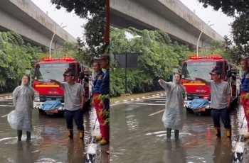 Didukung Maju Pilgub DKI Jakarta, Ini 9 Potret Tina Toon Terjun Langsung Tangani Banjir