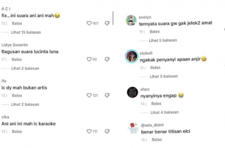 Komentar netizen setelah mendengar suara asli Tisya Erni