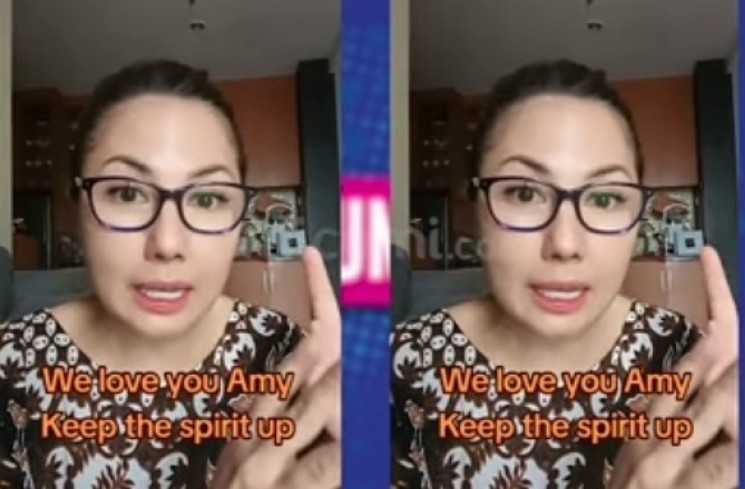 Emma Waroka Saat Live Support Amy BMJ.(YouTube CumiCumi)