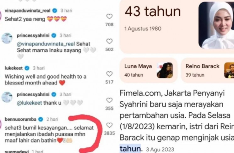 Umur asli Syahrini yang sebenarnya.